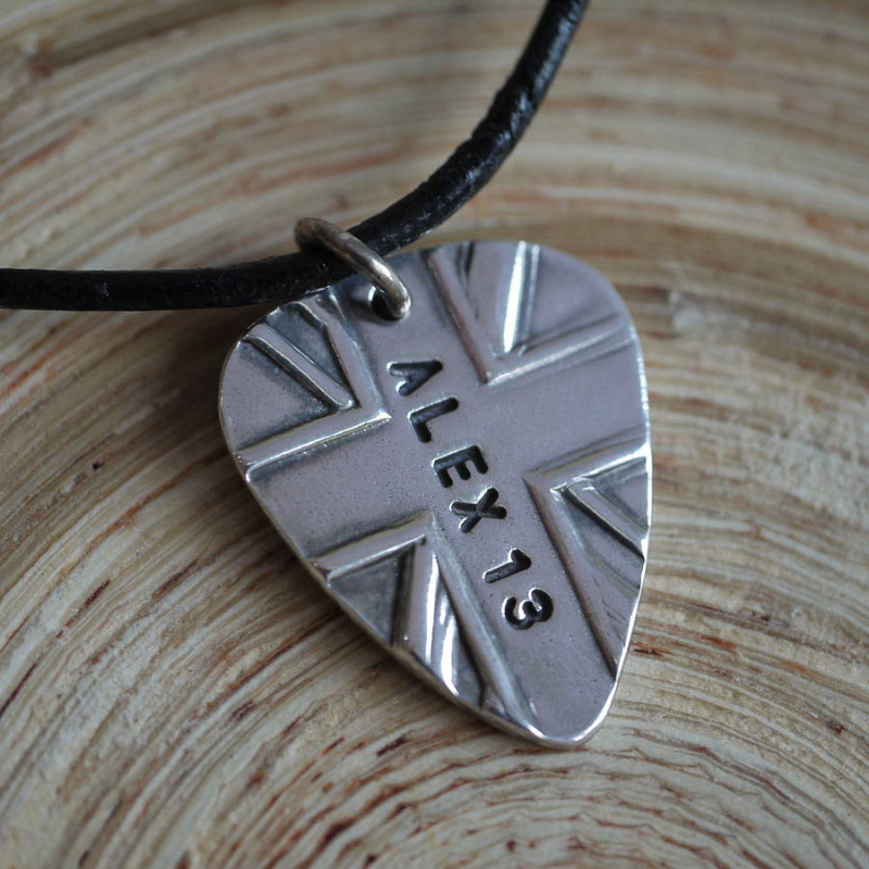 Personalised Union Jack plectrum