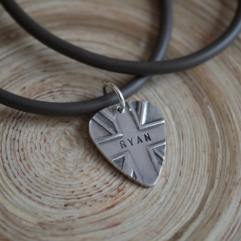 Personalised Union Jack plectrum