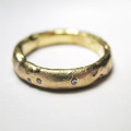 Organic D-section ring Handmade organic D-section ring
