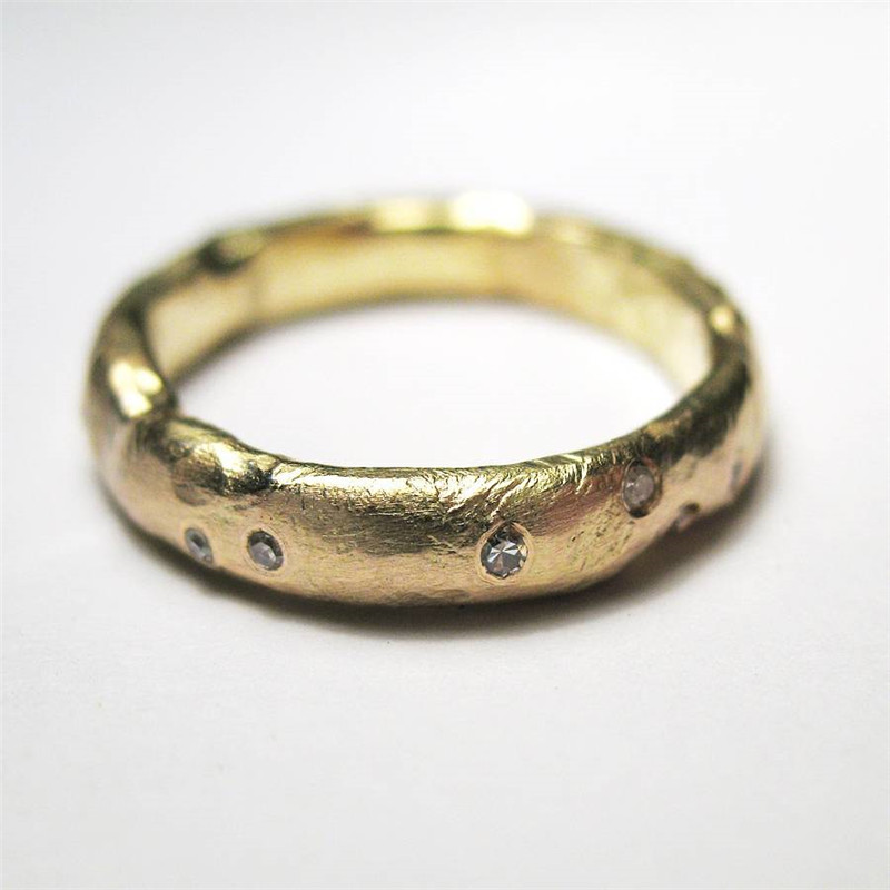Organic D-section ring Handmade organic D-section ring