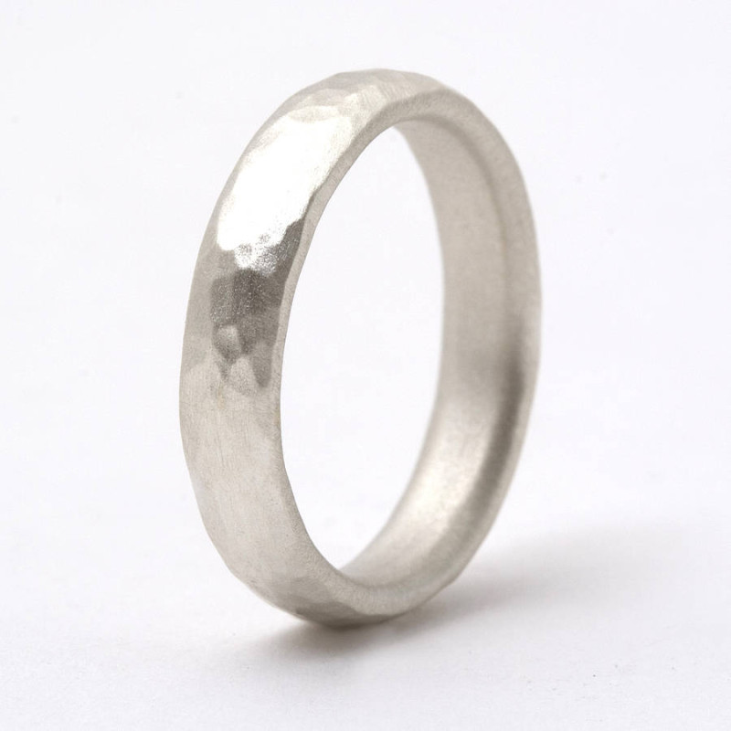 Thin Hammered Ring Thin hammered ring with an oval section