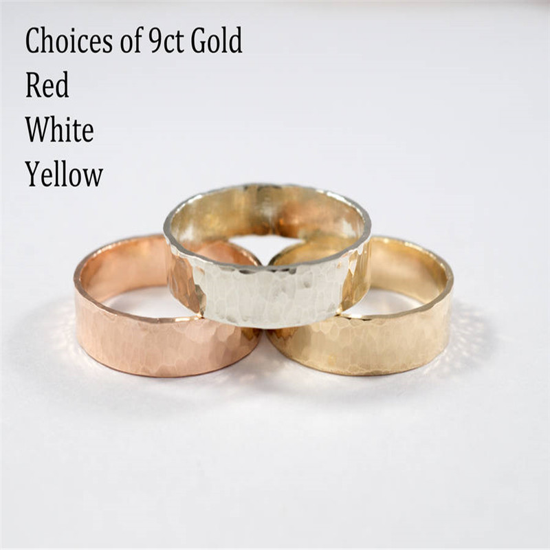 Bark effect ring pair view