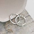 Personalised Word Ring Personalised Word Ring with vertical handstamped text