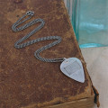 British Flag Stamp Silver Plectrum Necklace British flag stamp plectrum necklace