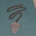 British Flag Stamp Silver Plectrum Necklace British flag stamp plectrum necklace