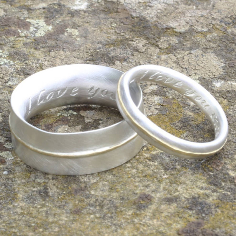 Chunky Ring with 18ct Gold Detail Chunky ring with 18ct gold detail