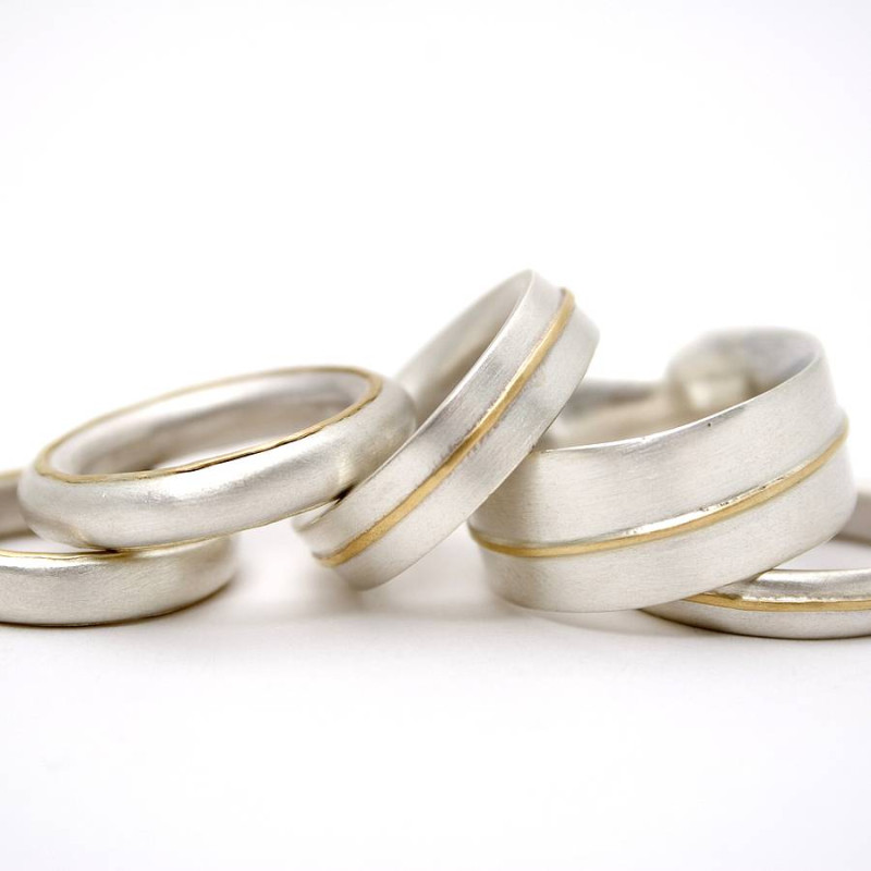 Chunky Ring with 18ct Gold Detail Chunky ring with 18ct gold detail