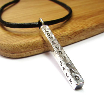 Chunky Silver Bar Necklace Chunky Silver Bar Necklace
