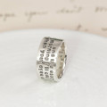 Personalised sterling silver message ring product view