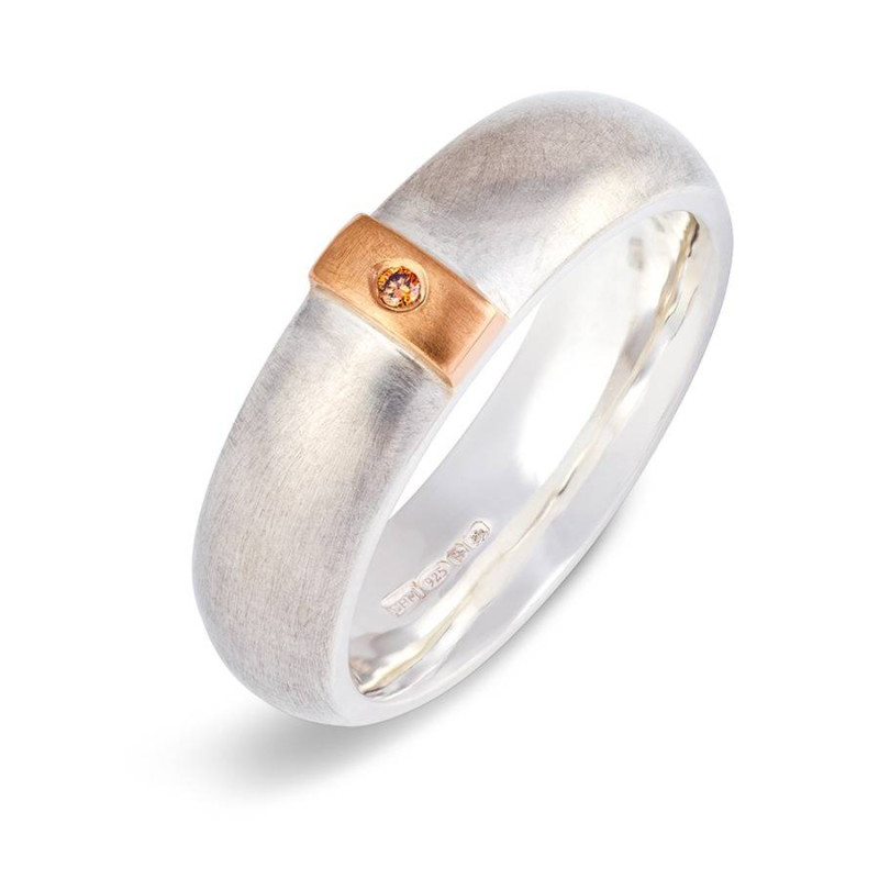 Cognac Diamond Linear Ring Cognac Diamond Linear Ring view