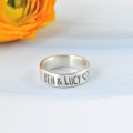 Couples Personalised Silver Band Couples personalised silver band