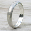 Handmade hammered ring with a 4 mm band