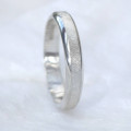 Diamond cut textured sterling silver ring product image