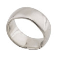 Domed sand cast wedding ring view