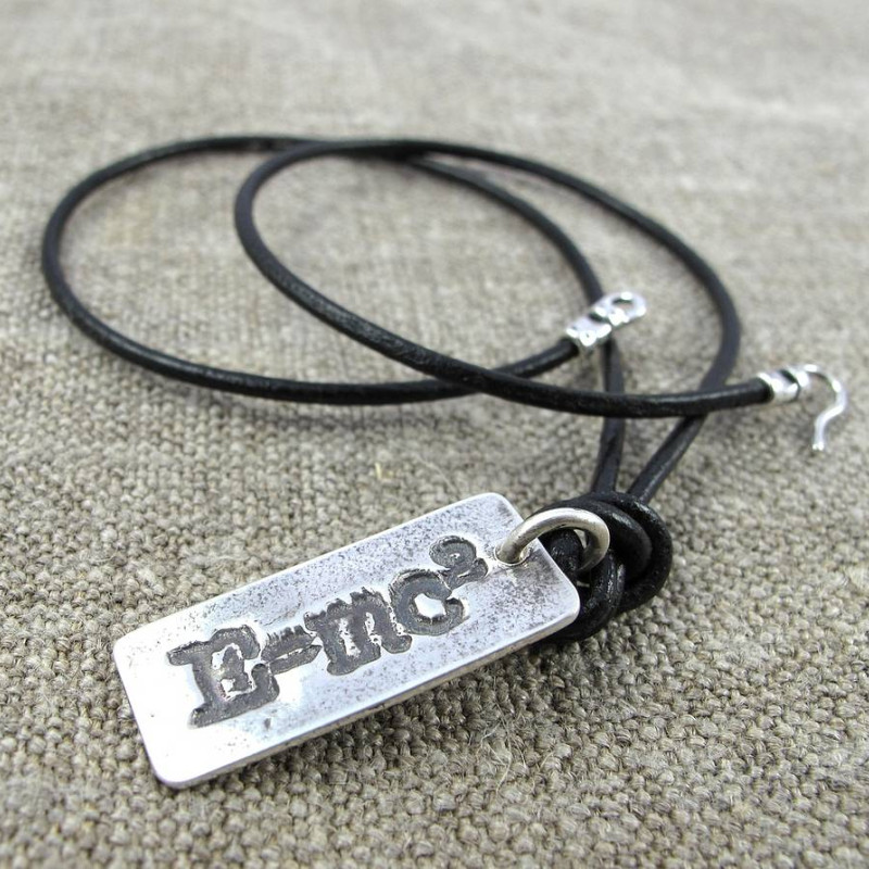 E=Mc² Silver Pendant Necklace