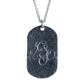 Personalised Oxydised Military Tag Necklace Personalised oxydised military tag necklace
