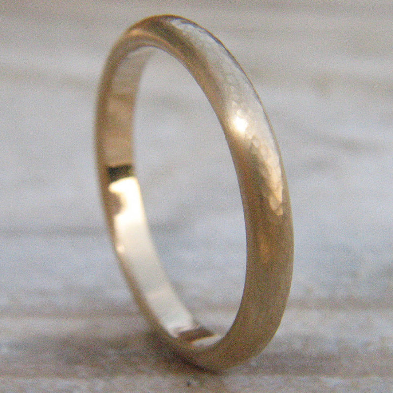 Hammered wedding ring gallery image
