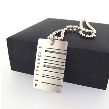 Wide Barcode Tag Pendant Wide Barcode Tag Pendant