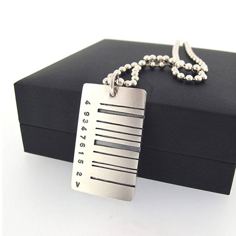 Wide Barcode Tag Pendant product view