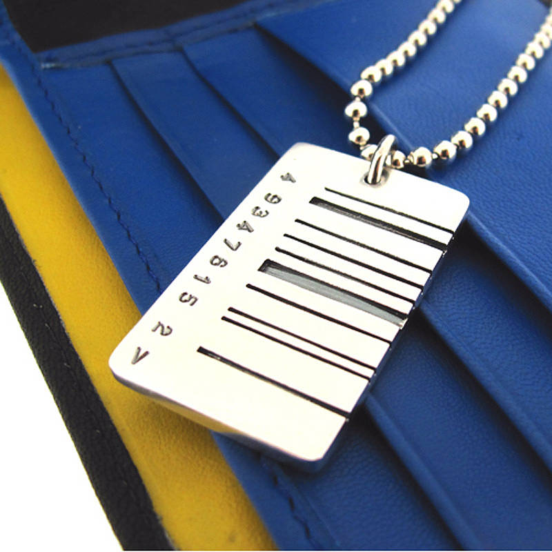 Wide Barcode Tag Pendant product view