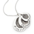 Teardrop Trio Fingerprint Chain Teardrop trio personalised fingerprint chain