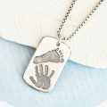 Personalised two-pendant dog tag necklace