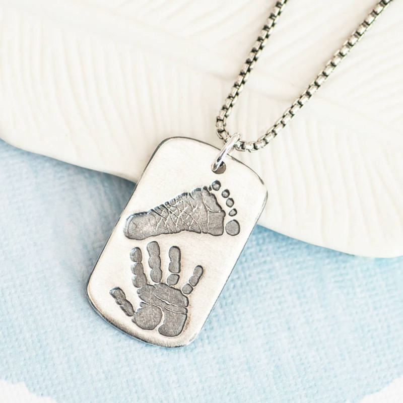 Personalised two-pendant dog tag necklace