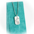 Men's personalised dog tag necklace with two pendants