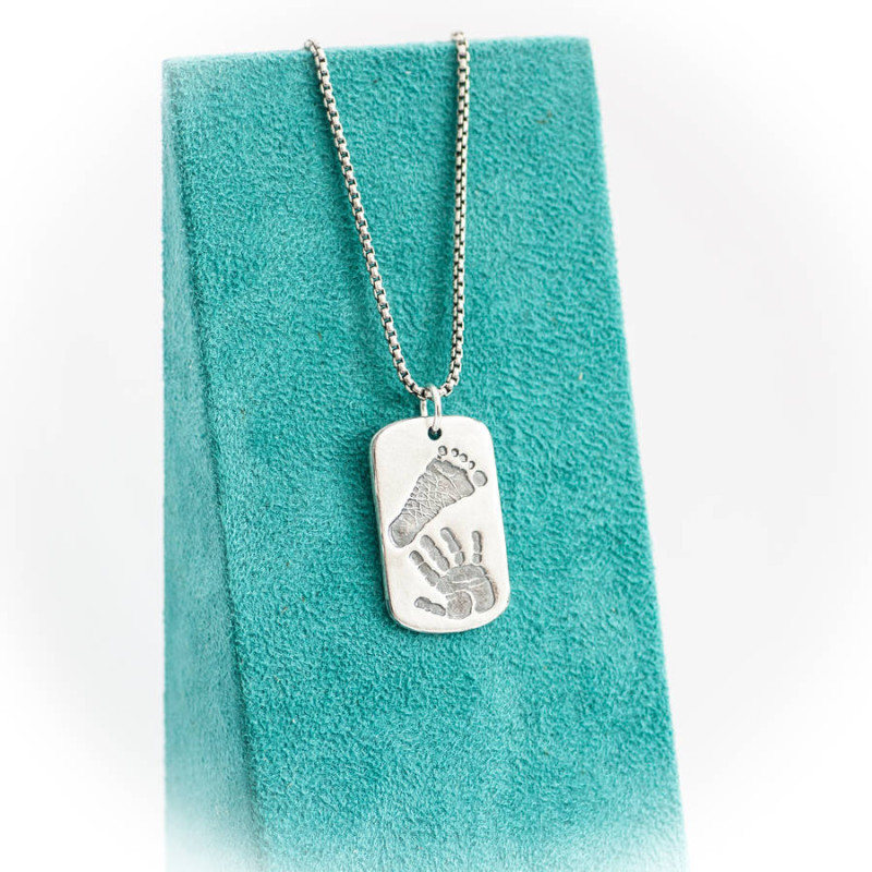 Men's personalised dog tag necklace with two pendants