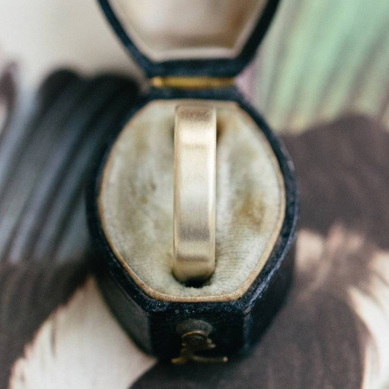 Gents Brushed Pillow Wedding Ring Gents brushed pillow wedding ring