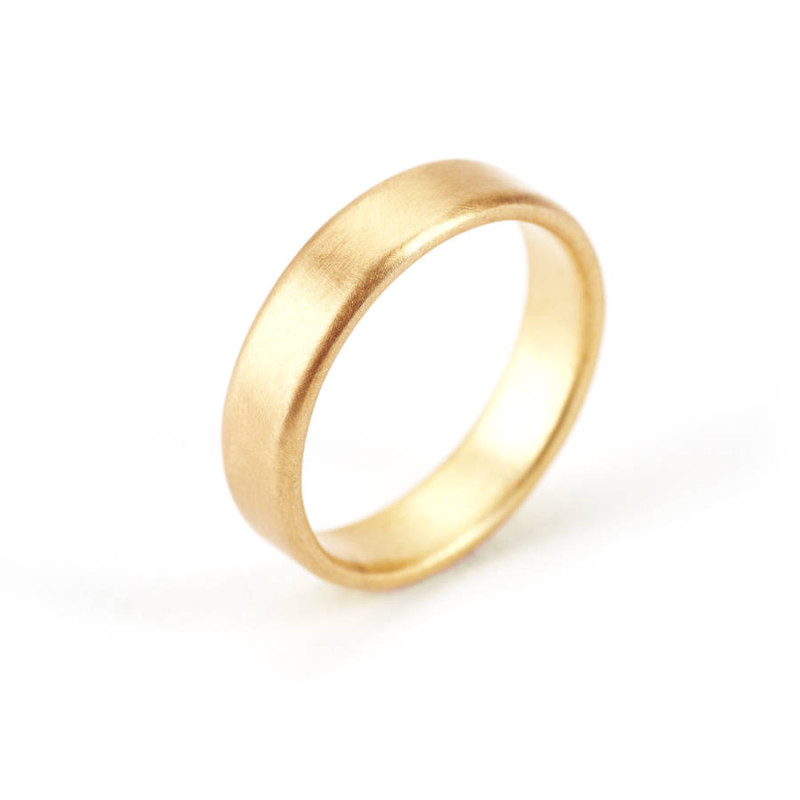 Gents Brushed Pillow Wedding Ring Gents brushed pillow wedding ring product image