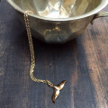 Whale tail pendant necklace
