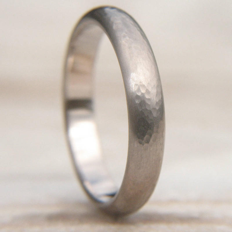Hammered wedding ring product image