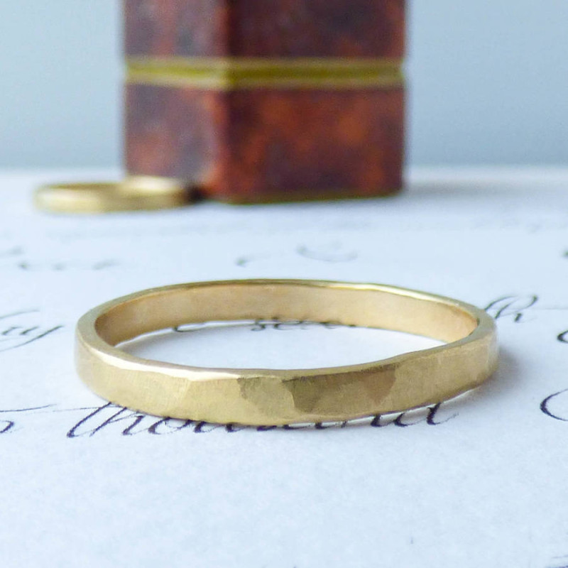 Arturo Hammered Wedding Ring for Men in Fairtrade Gold Arturo hammered wedding ring for men in Fairtrade gold