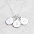 Hand-stamped personalised charm necklace
