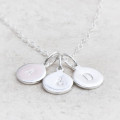 Hand-stamped personalised charm necklace