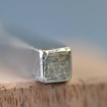Handmade Blacksmith's hammered block necklace in sterling silver