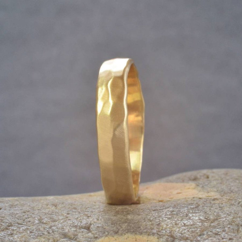 Handmade Hammered Wedding Ring Handmade hammered wedding ring product image