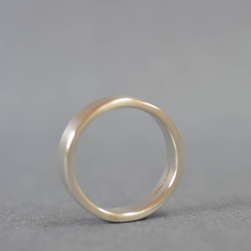 Handmade satin rectangular wedding ring