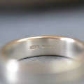 Handmade satin rectangular wedding ring