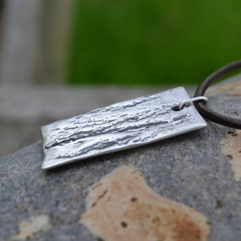 Handmade Silver Dog Tag Necklace Handmade Silver Dog Tag Necklace