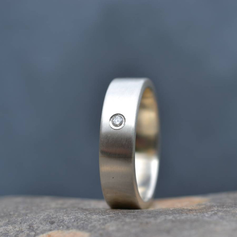 Handmade Men's Engagement Ring Handmade men's engagement ring with diamond