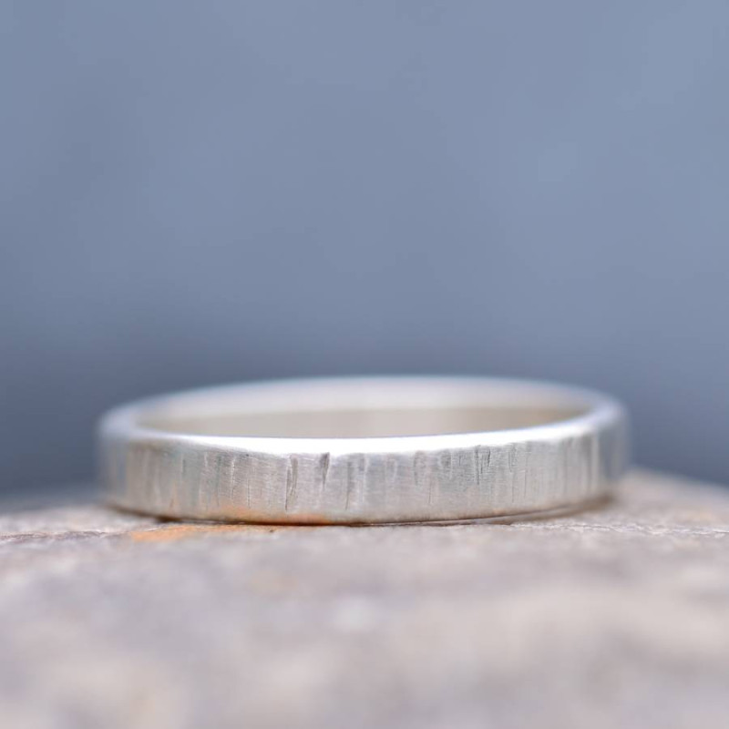 Handmade Silver Rippled Wedding Ring Handmade silver rippled wedding ring