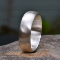Handmade Silver Satin Finish Wedding Ring Handmade silver satin finish wedding ring product view
