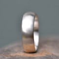 Handmade Silver Satin Finish Wedding Ring Handmade silver satin finish wedding ring product view