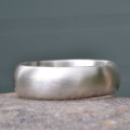 Handmade Silver Satin Finish Wedding Ring Handmade silver satin finish wedding ring product view