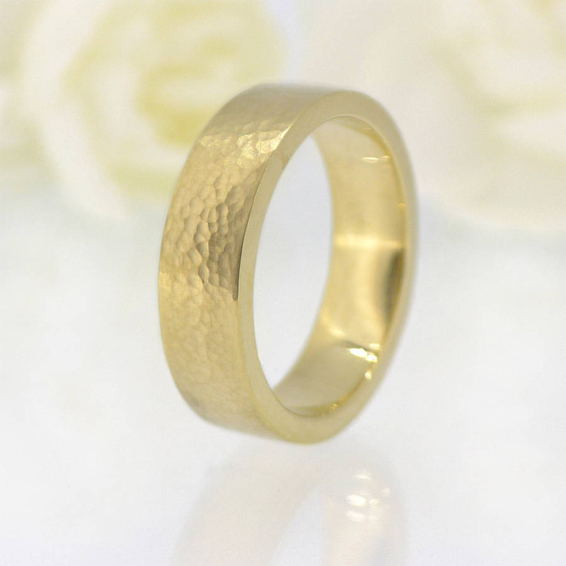 His And Hers Hammered Wedding Ring Set His and hers hammered wedding ring set
