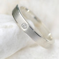 His and hers silver wedding rings product view