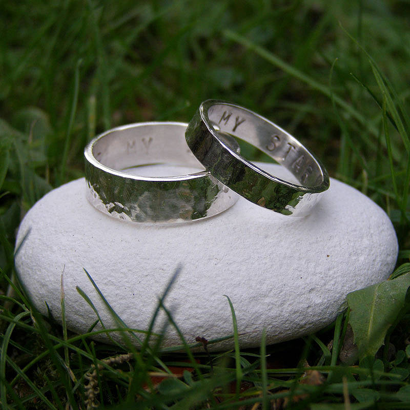 Personalised His and Hers Rings Personalised his and hers rings