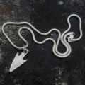 Hunters Moon silver arrowhead necklace